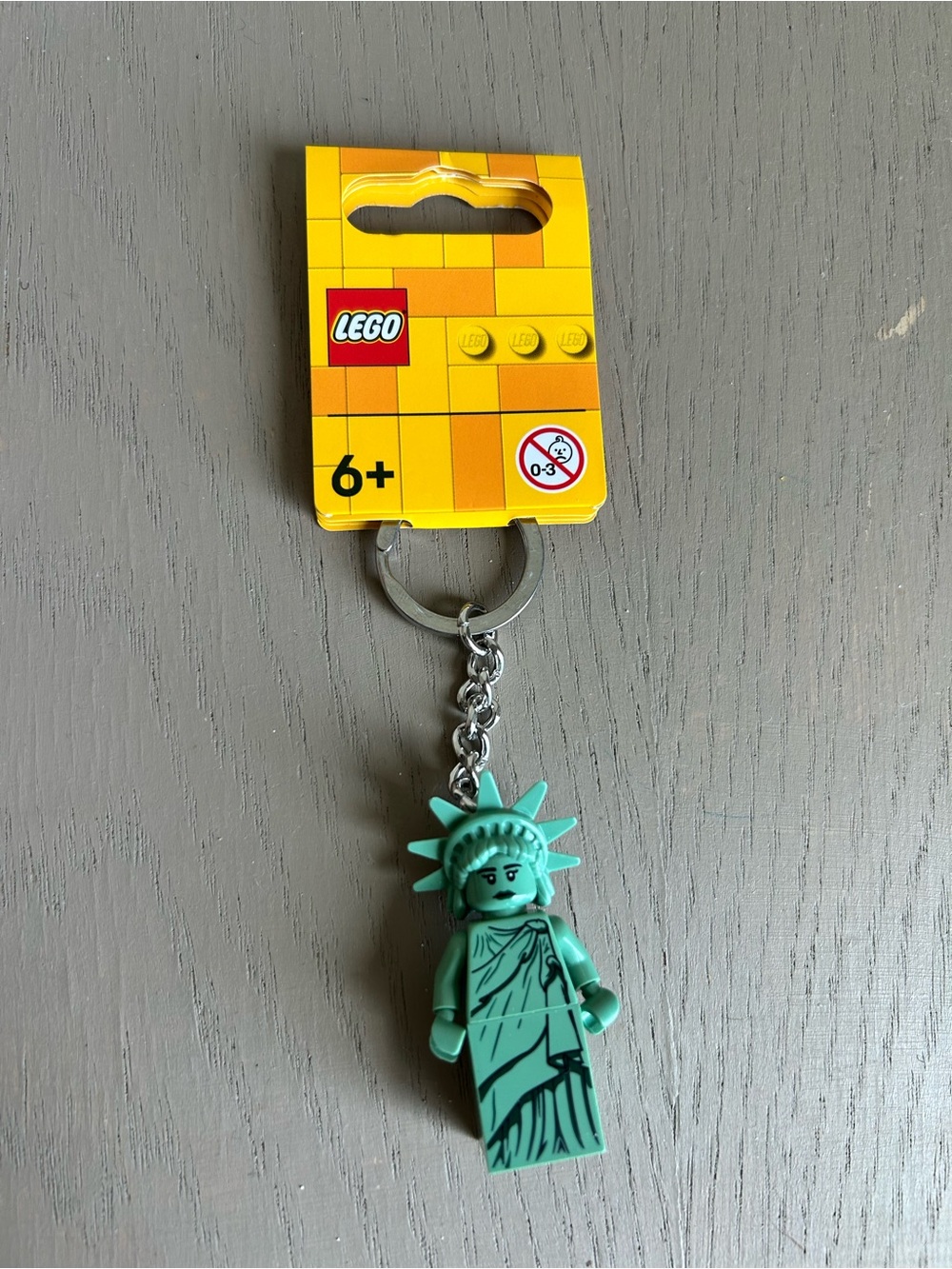 Lego Statue of Liberty Keyring - Teal/Green